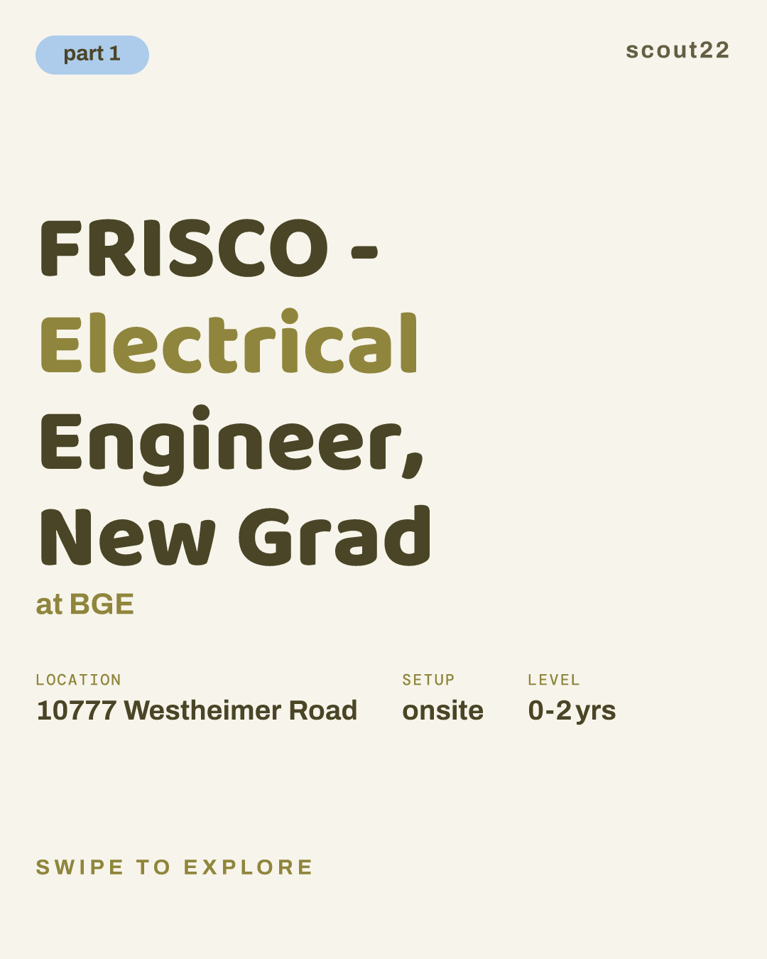 FRISCO - Electrical Engineer, New Grad at BGE