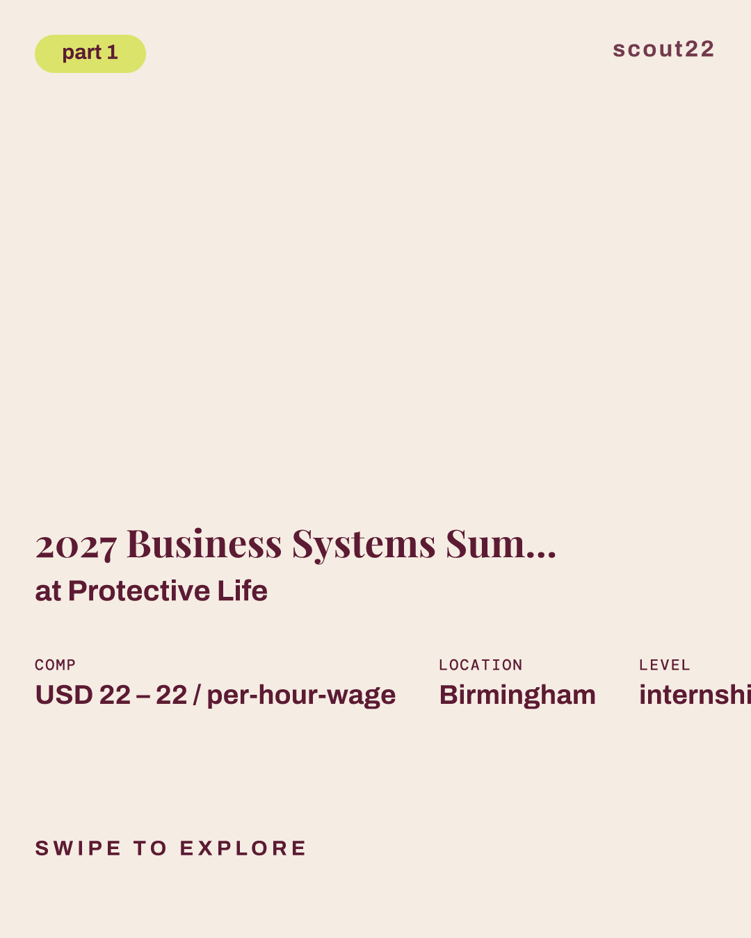 2027 Business Systems Summer Internship Program at Protective Life