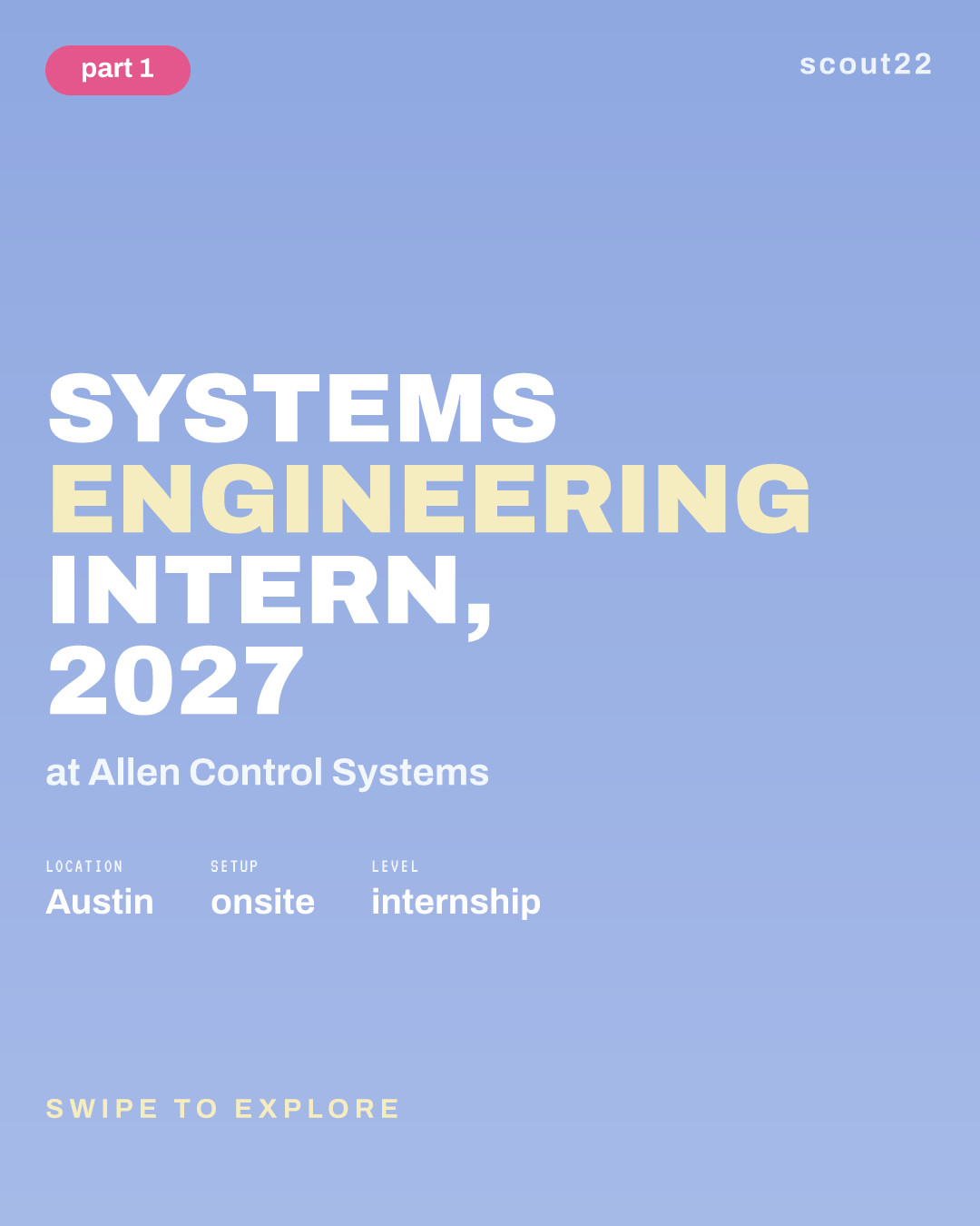 Systems Engineering Intern, 2027 at Allen Control Systems