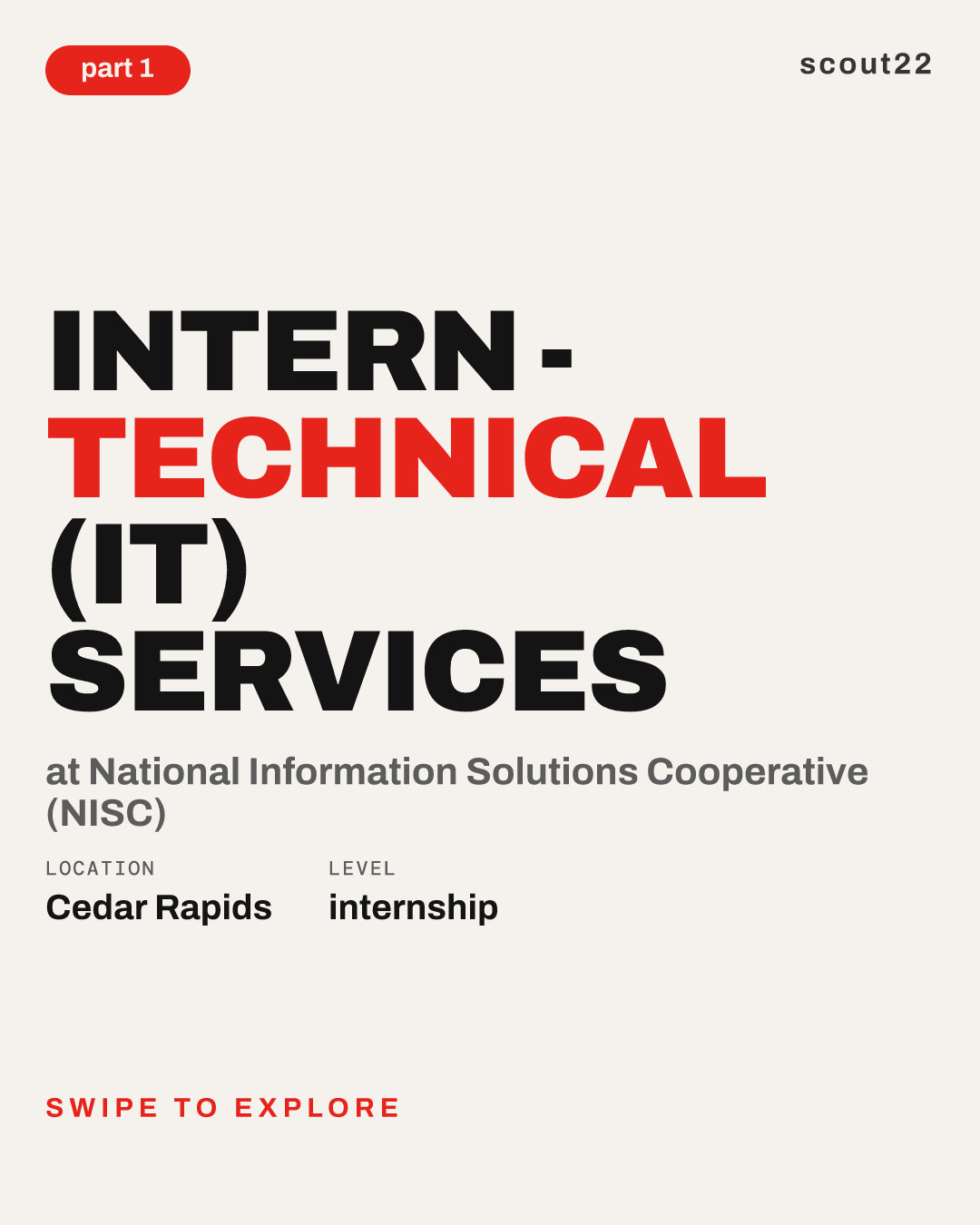 Intern - Technical (IT) Services at National Information Solutions Cooperative (NISC)