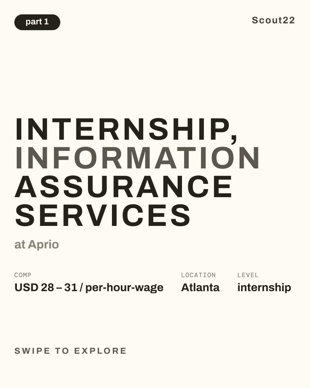 Internship, Information Assurance Services at Aprio