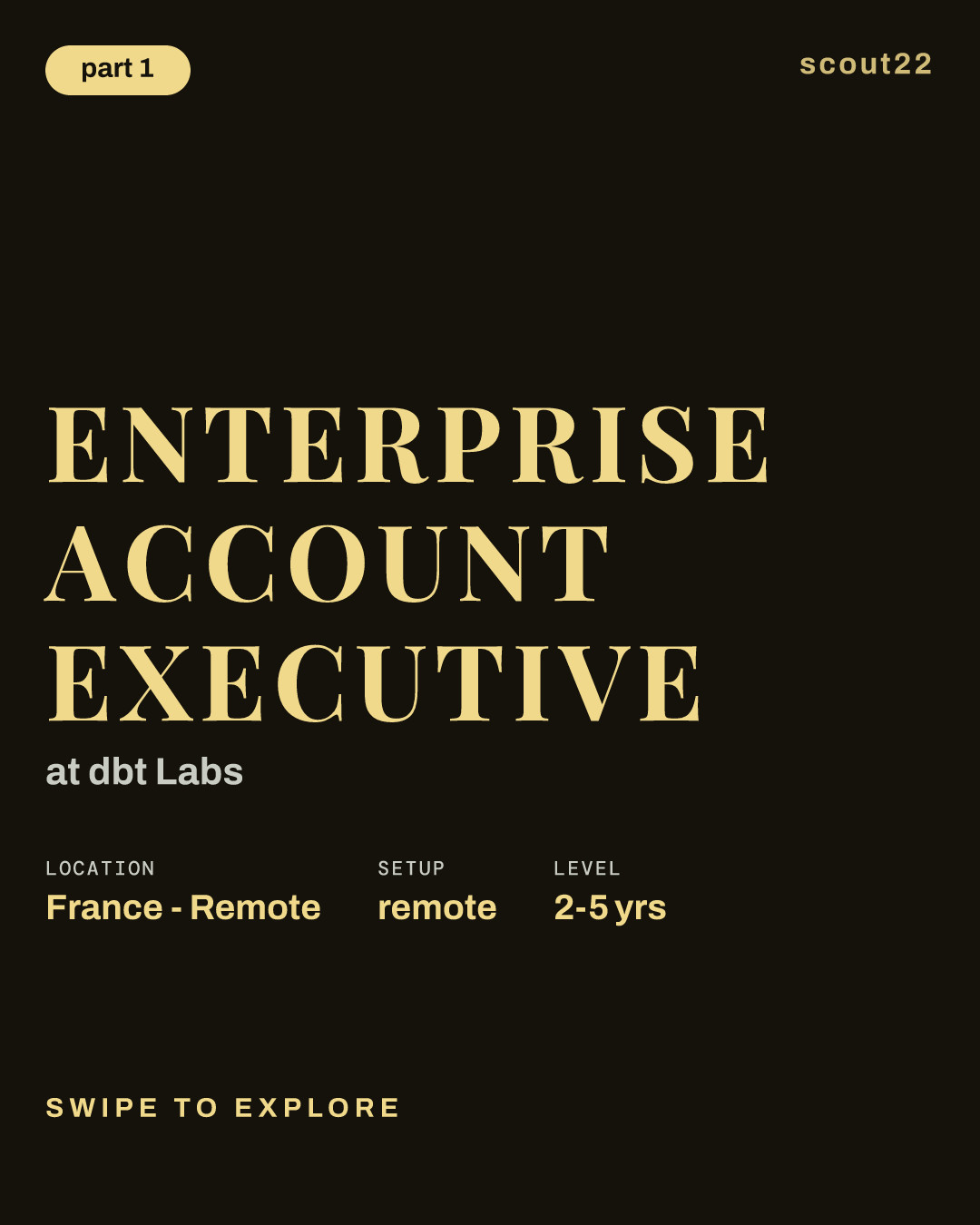 Enterprise Account Executive at dbt Labs