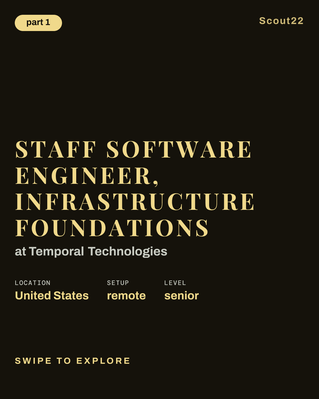 Staff Software Engineer, Infrastructure Foundations at Temporal Technologies