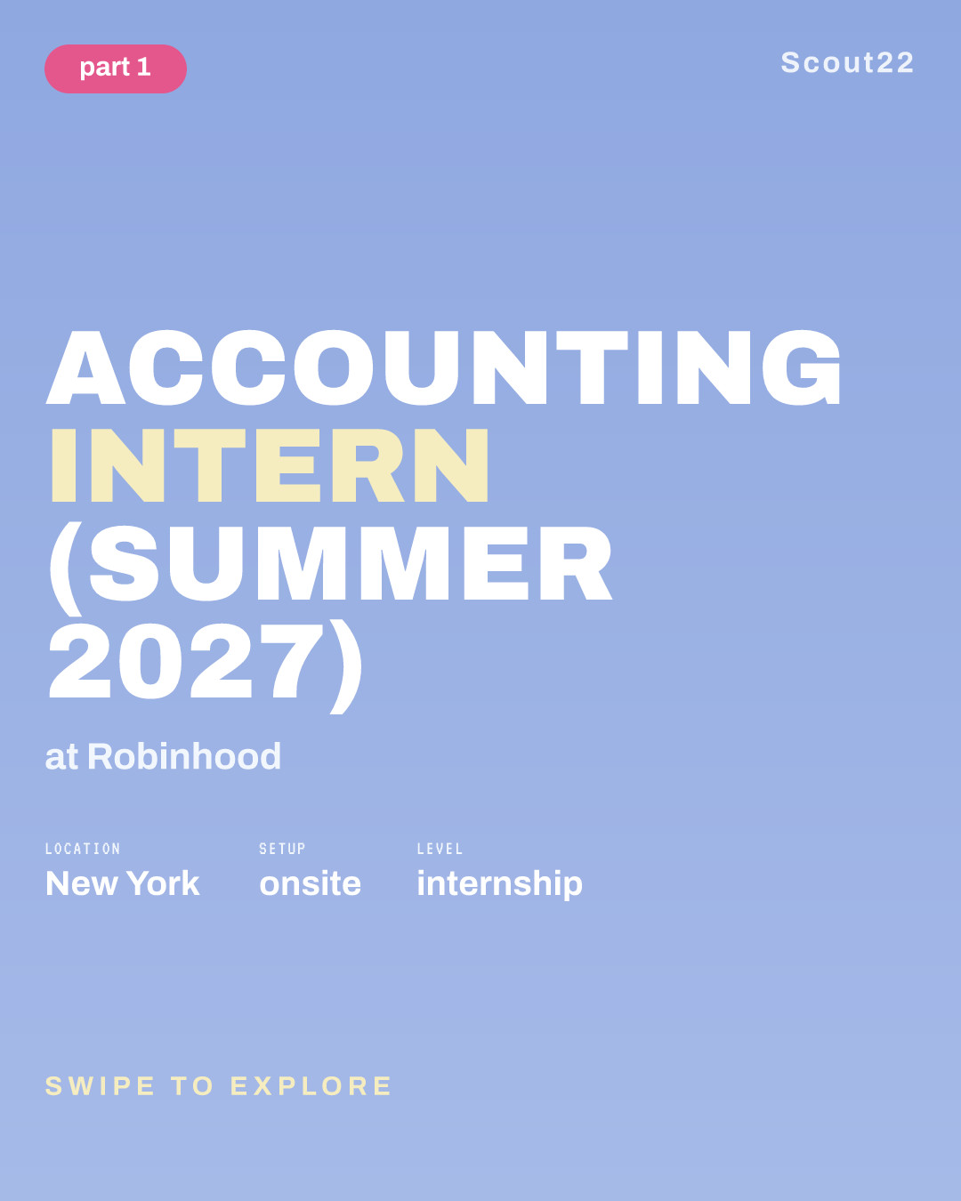 Accounting Intern (Summer 2027) at Robinhood