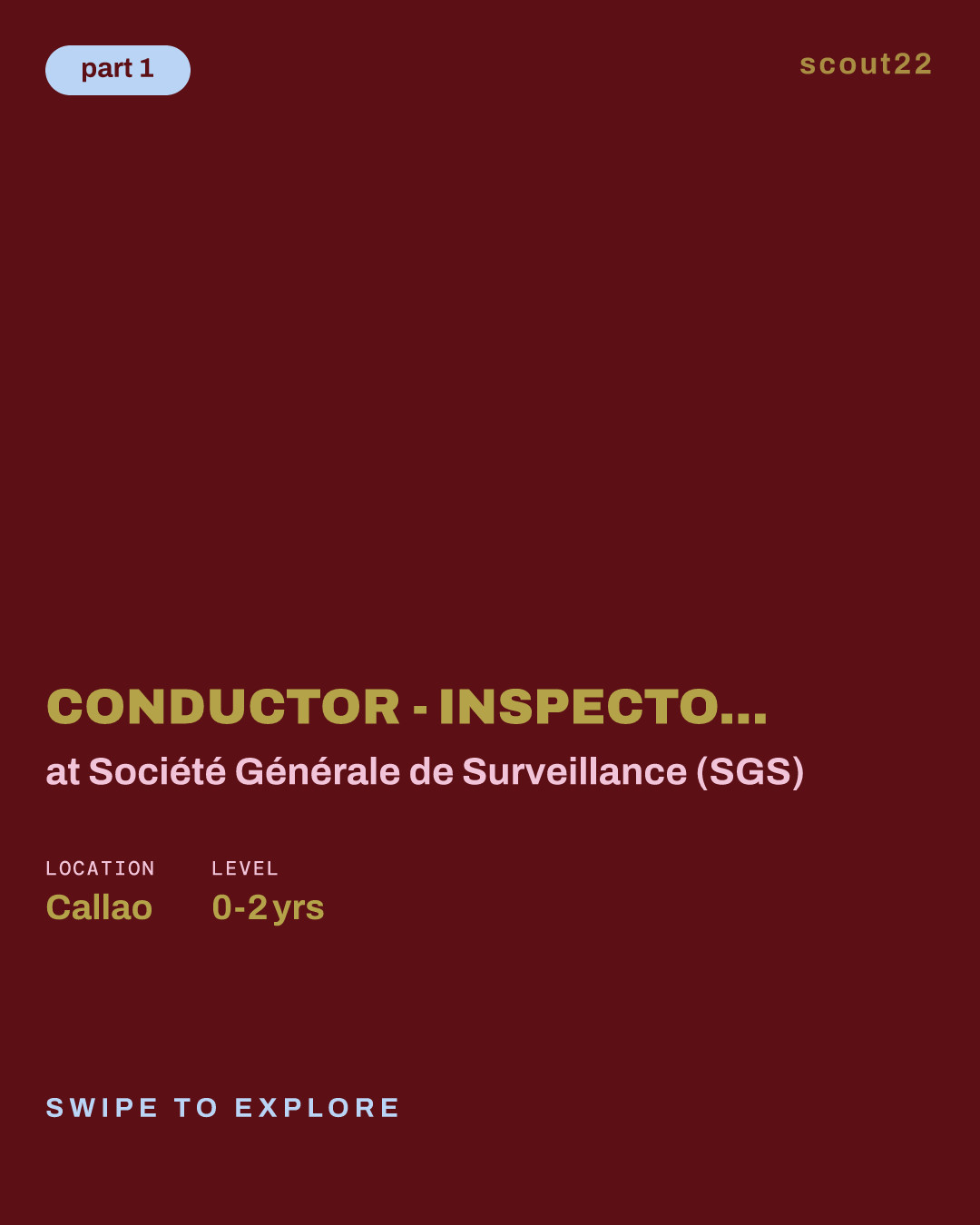 Conductor - Inspector (a) de Monitoreo Ambiental junior - Callao at Société Générale de Surveillance (SGS)