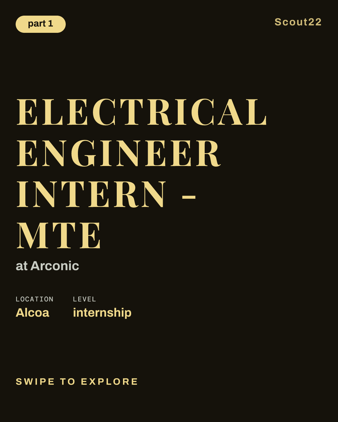 Electrical Engineer Intern - MTE at Arconic