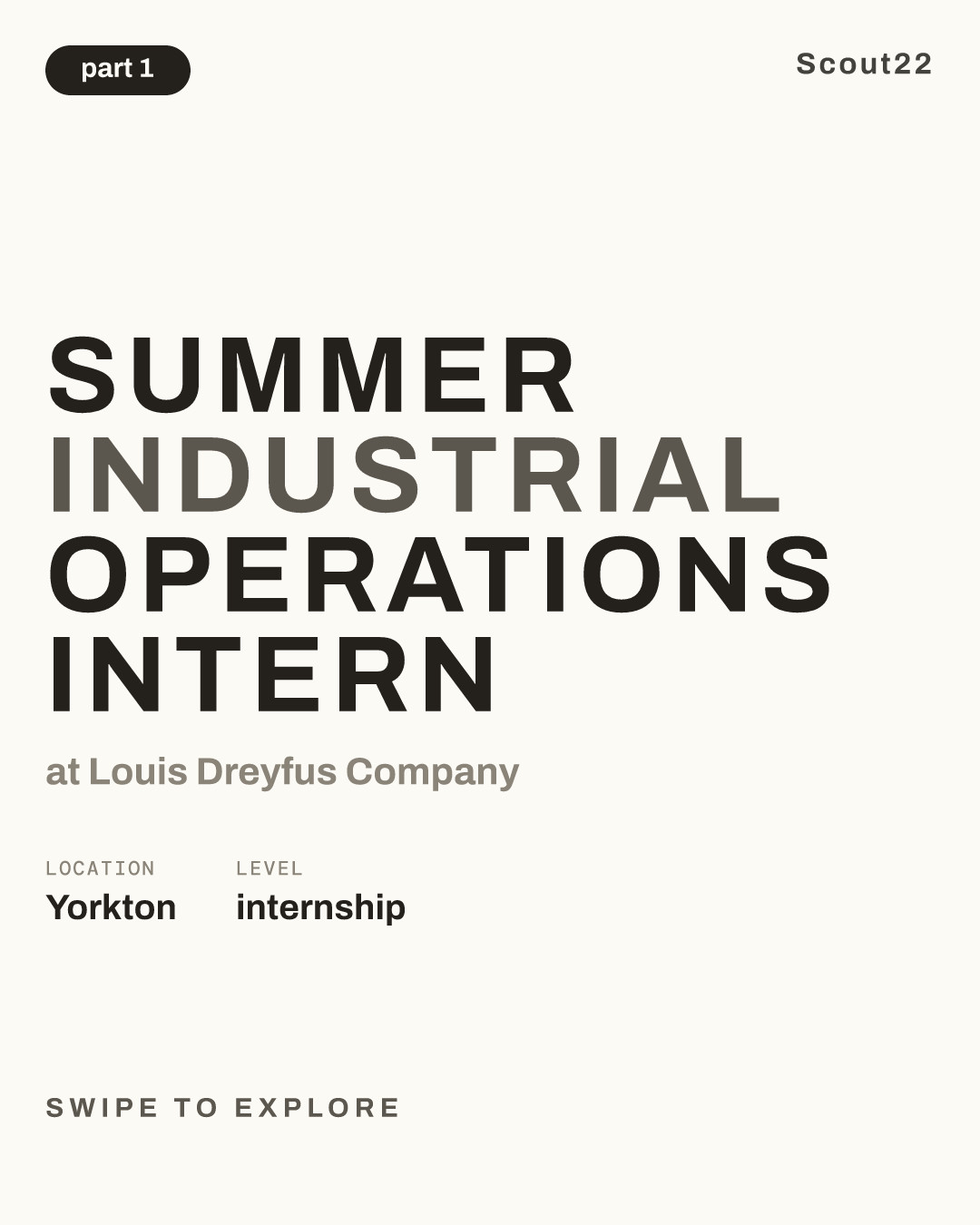 Summer Industrial Operations Intern at Louis Dreyfus Company