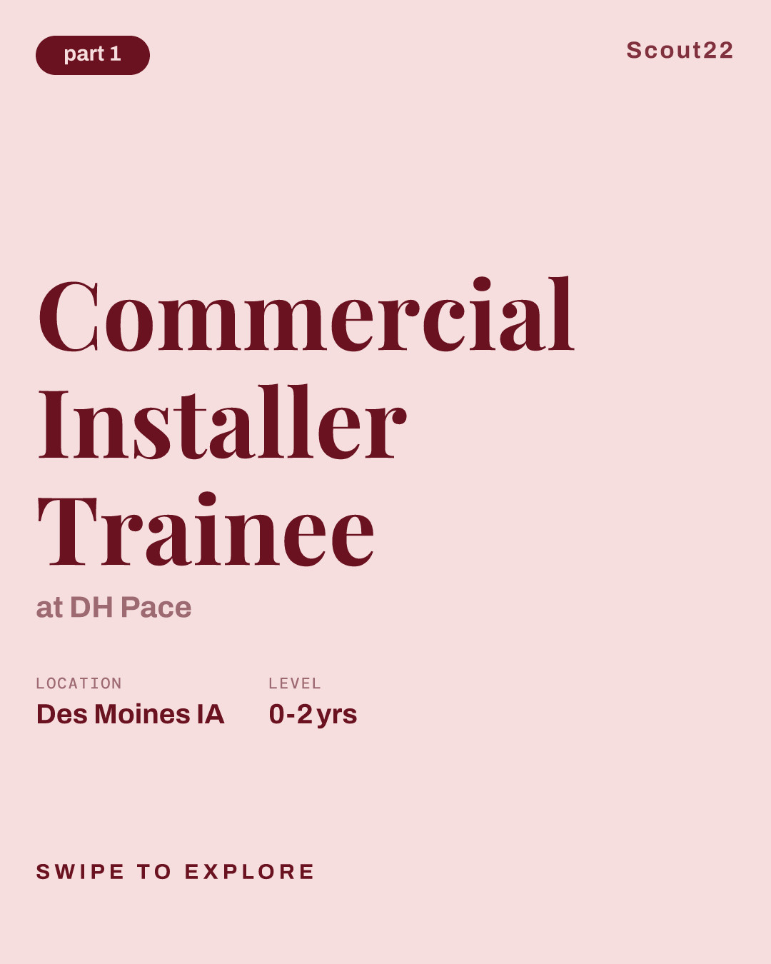 Commercial Installer Trainee at DH Pace