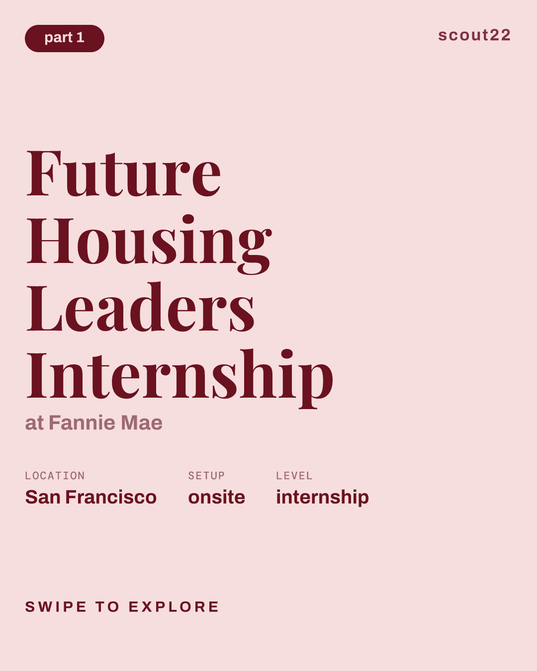 Future Housing Leaders Internship at Fannie Mae