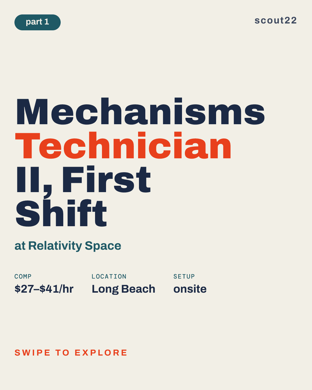 Mechanisms Technician II, First Shift at Relativity Space