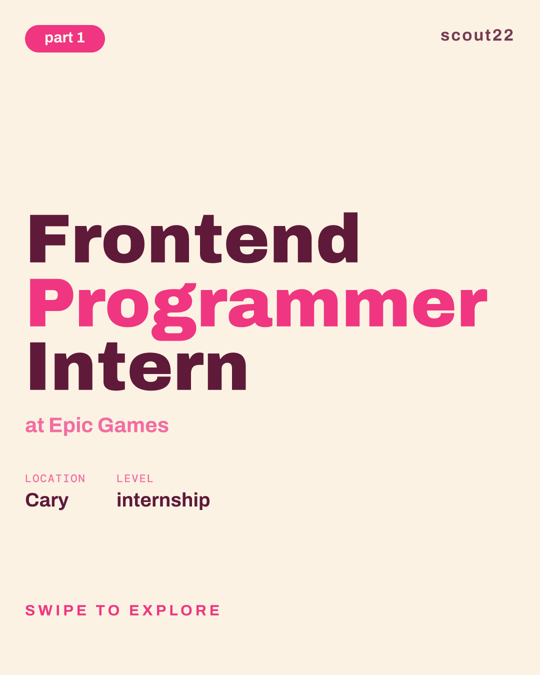 Frontend Programmer Intern at Epic Games