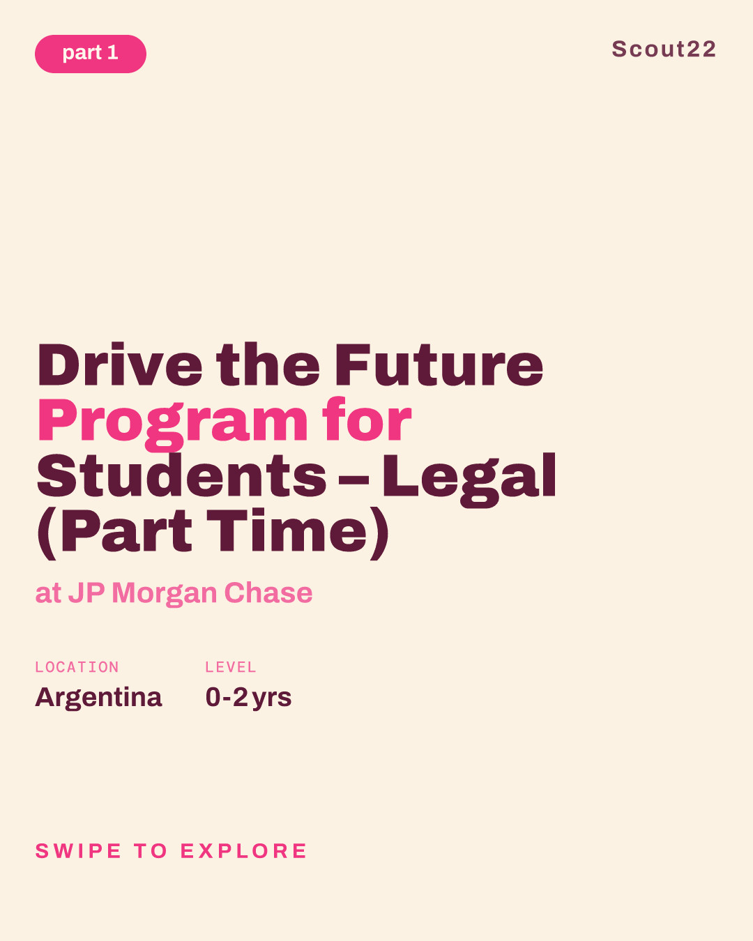 Drive the Future Program for Students – Legal (Part Time) at JP Morgan Chase