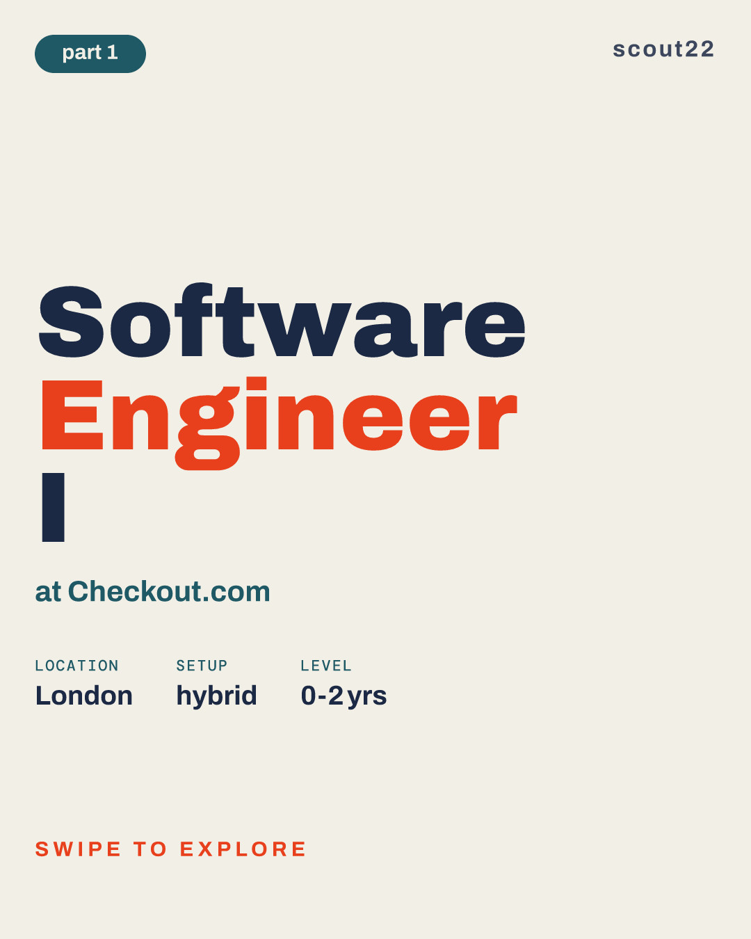 Software Engineer I at Checkout.com