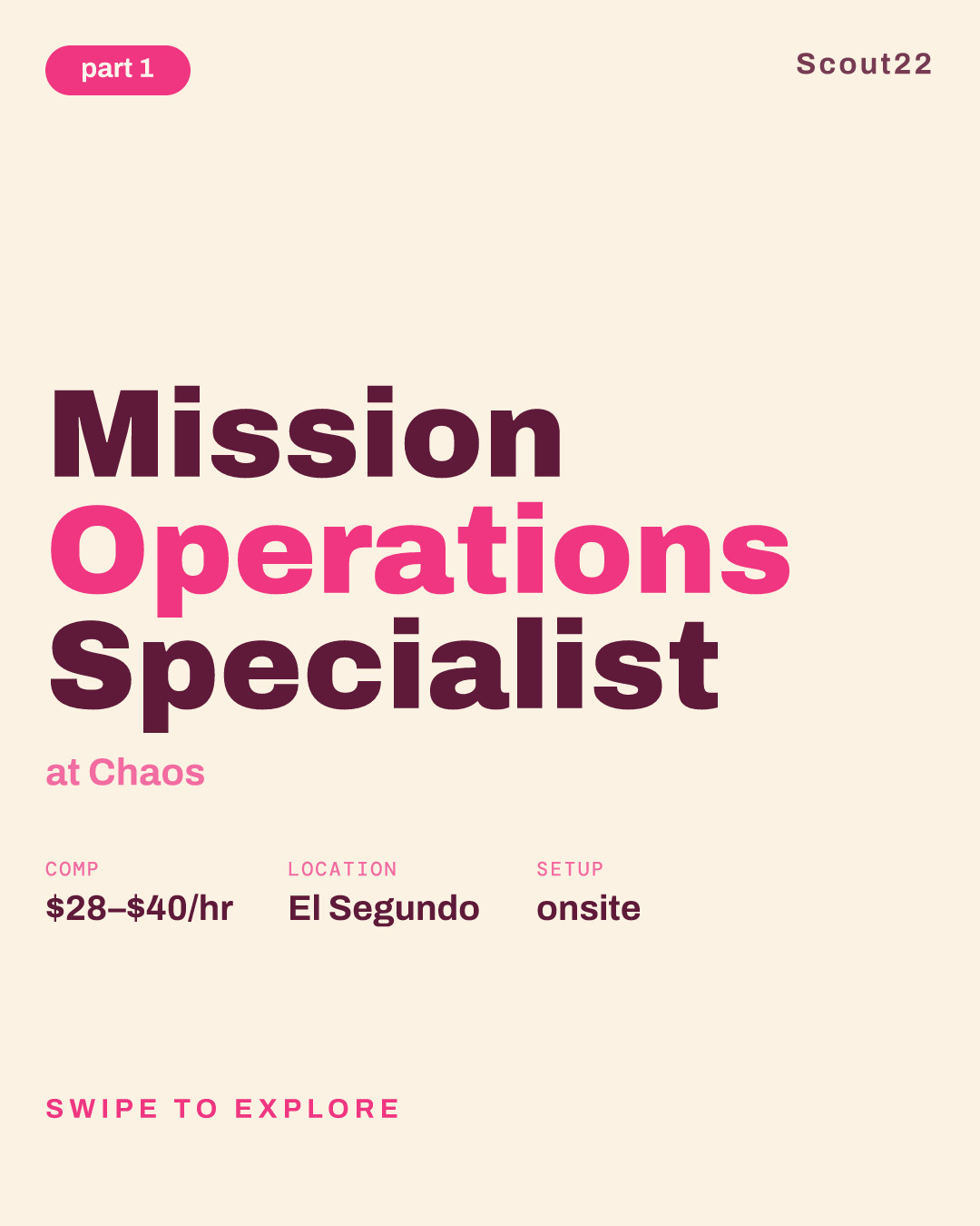 Mission Operations Specialist at Chaos