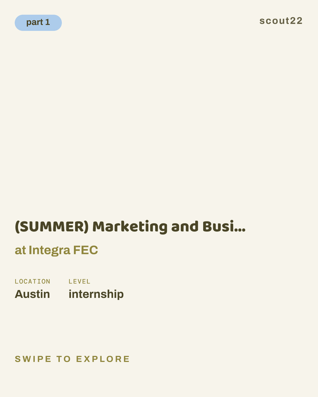 (SUMMER) Marketing and Business Development Intern at Integra FEC