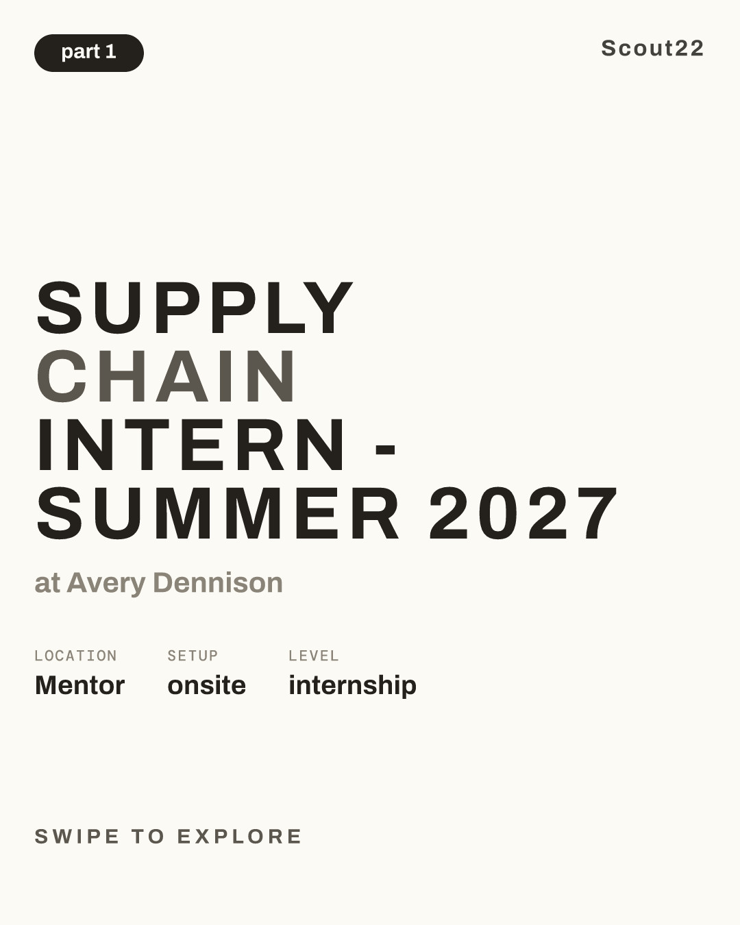 Supply Chain Intern - Summer 2027 at Avery Dennison
