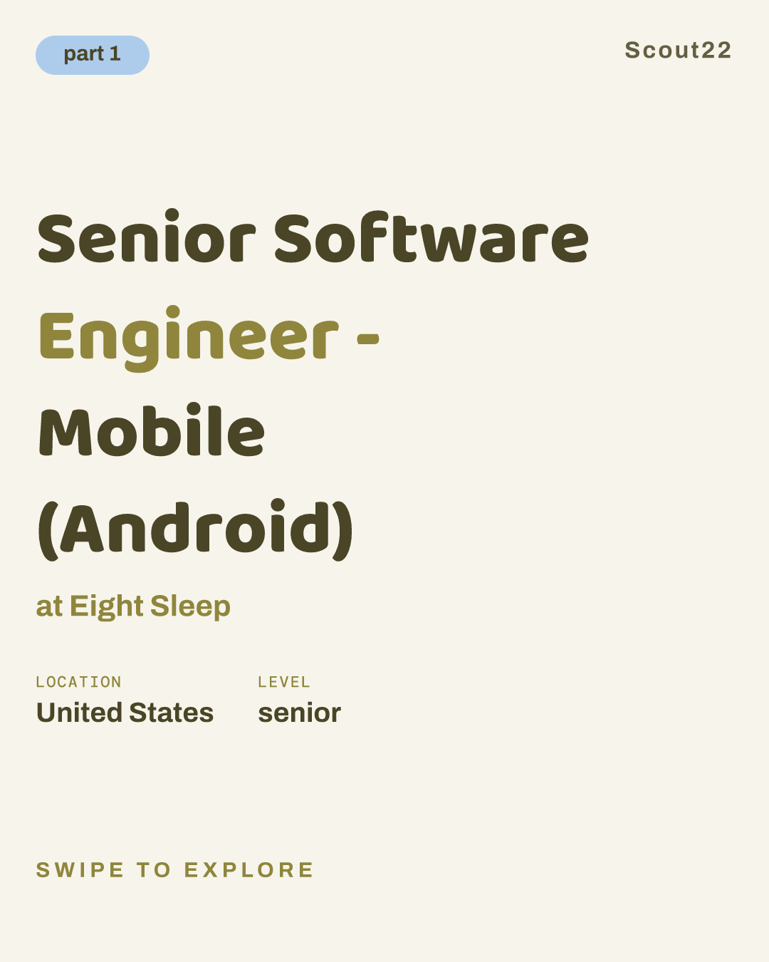 Senior Software Engineer - Mobile (Android) at Eight Sleep