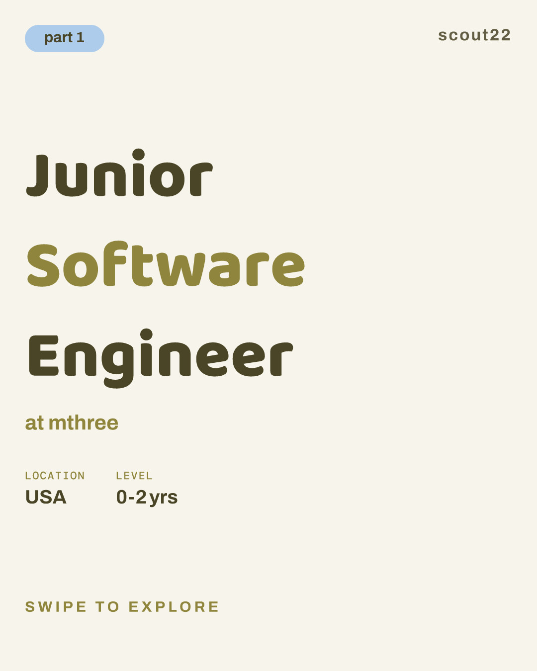 Junior Software Engineer at mthree
