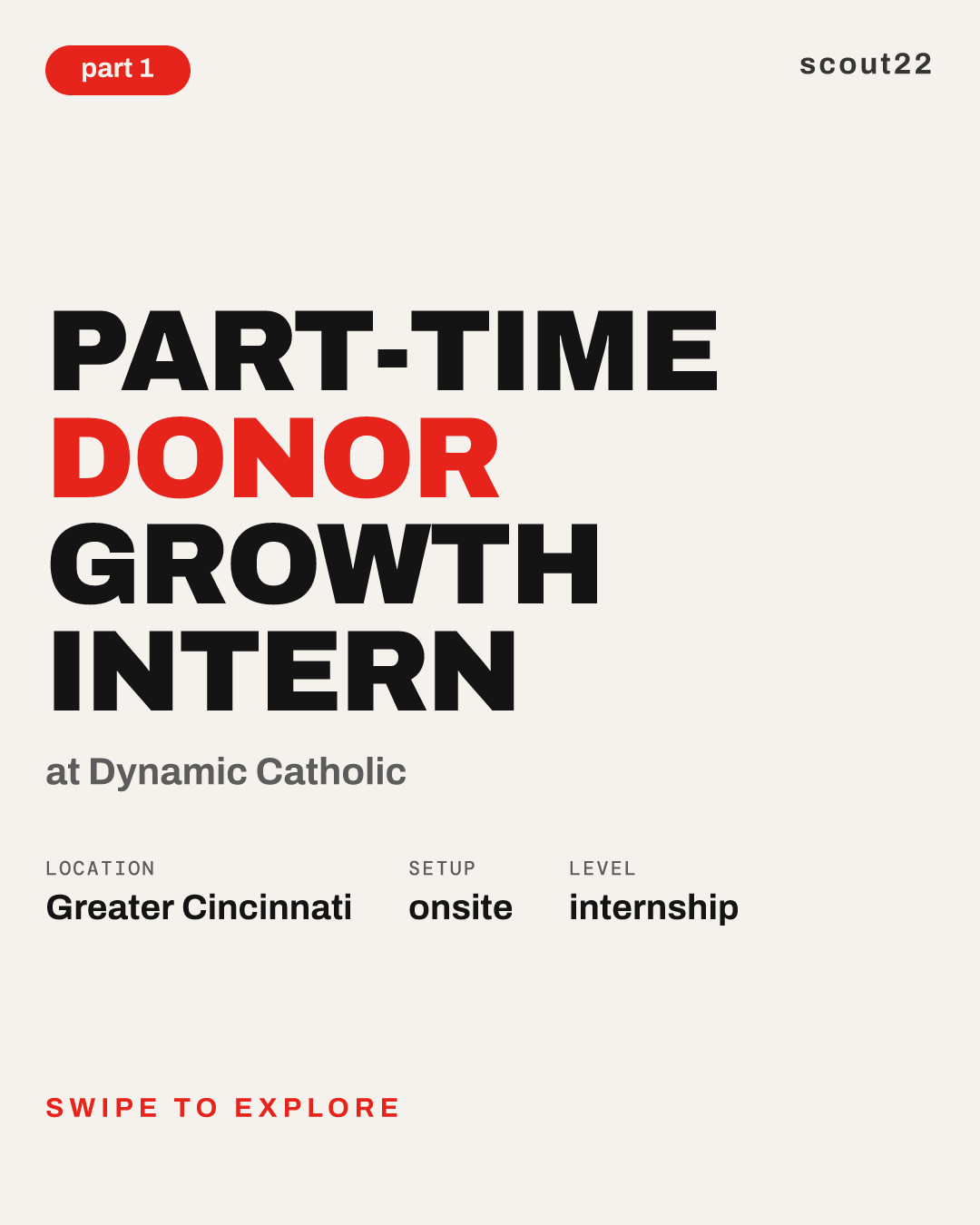 Part-Time Donor Growth Intern at Dynamic Catholic