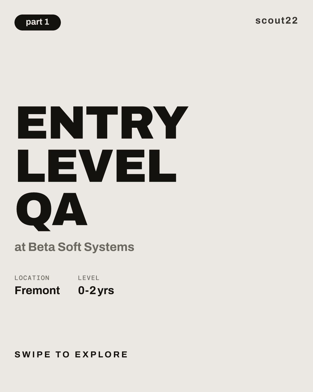 Entry level QA at Beta Soft Systems
