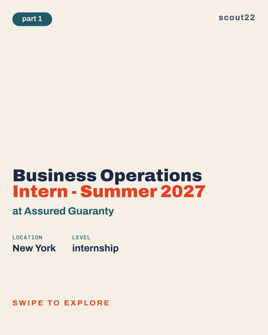 Business Operations Intern - Summer 2027 at Assured Guaranty