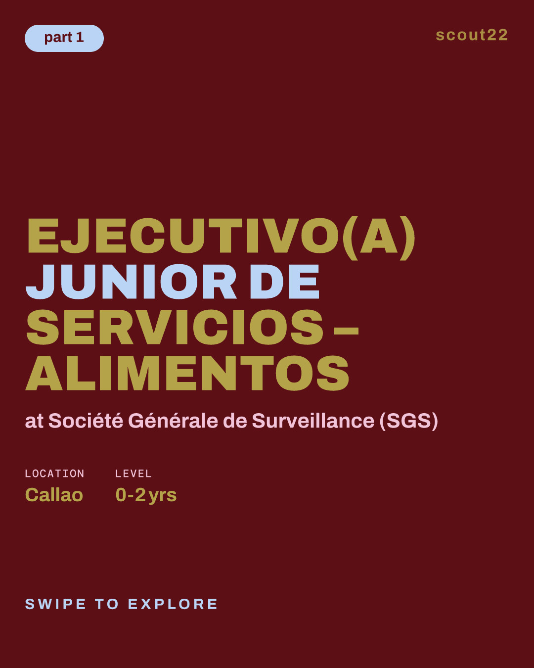 Ejecutivo(a) Junior de Servicios – Alimentos at Société Générale de Surveillance (SGS)