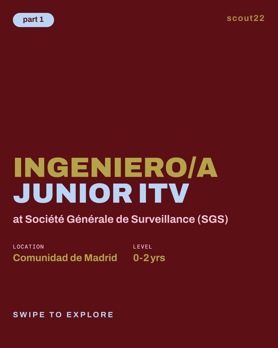 Ingeniero/a Junior ITV at Société Générale de Surveillance (SGS)