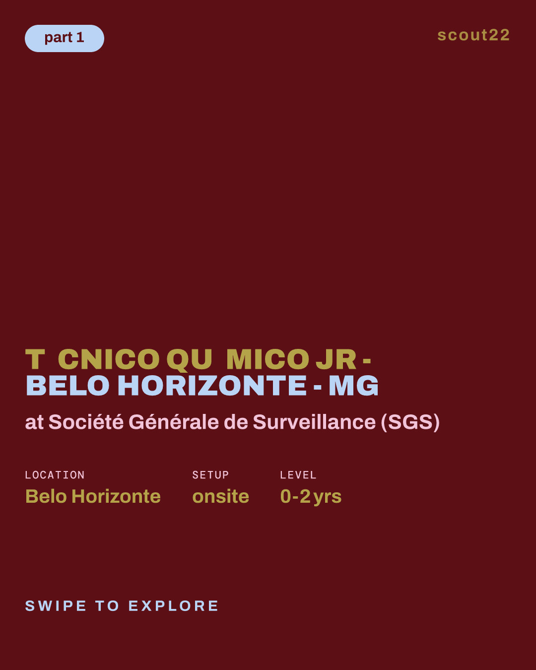Técnico Químico JR - Belo Horizonte - MG at Société Générale de Surveillance (SGS)