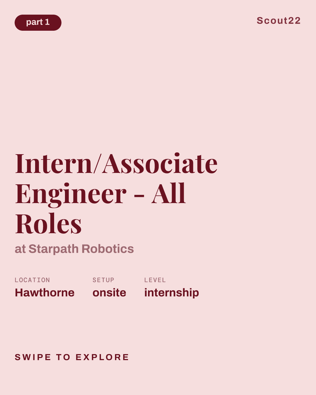 Intern/Associate Engineer - All Roles at Starpath Robotics