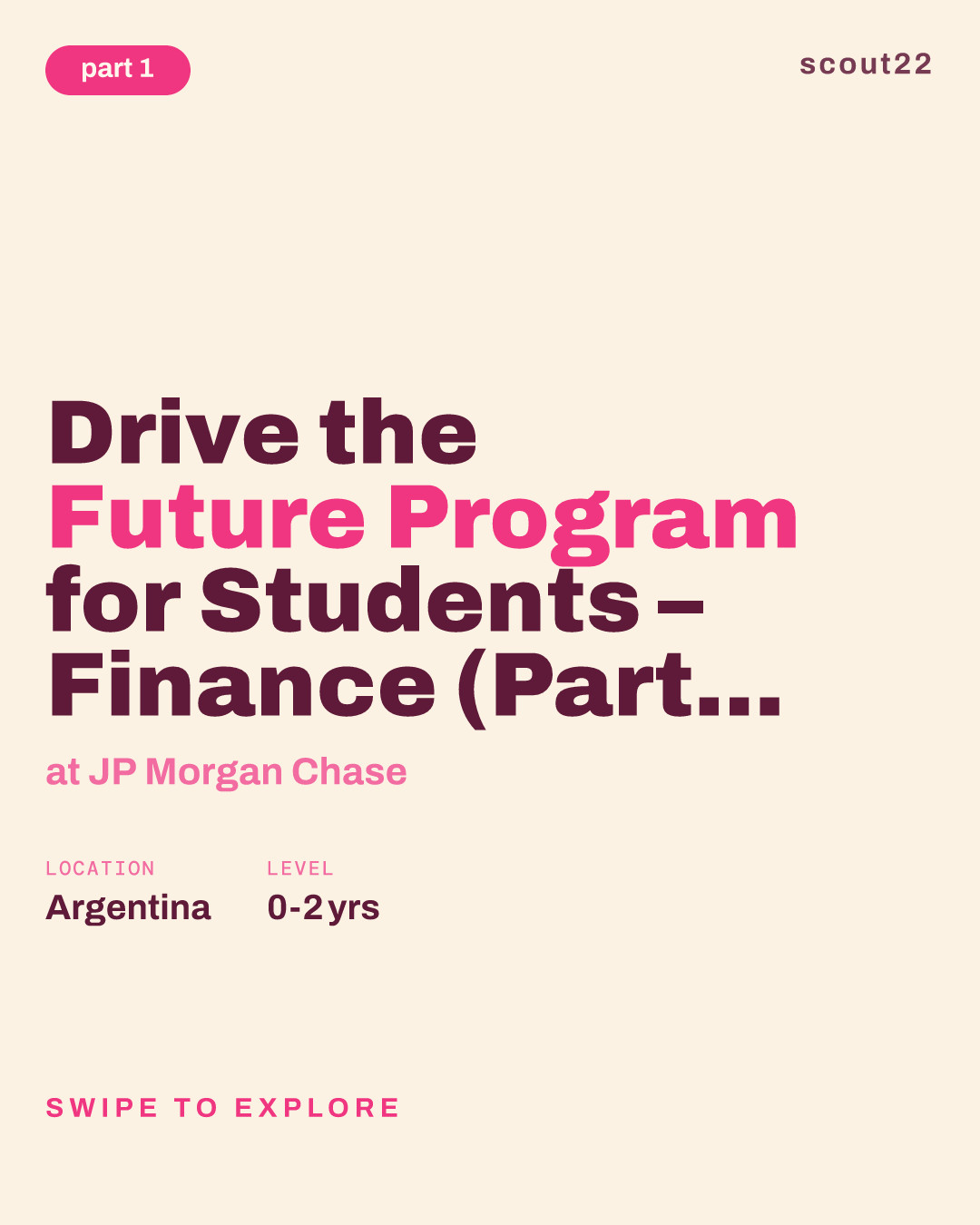 Drive the Future Program for Students – Finance (Part Time) at JP Morgan Chase
