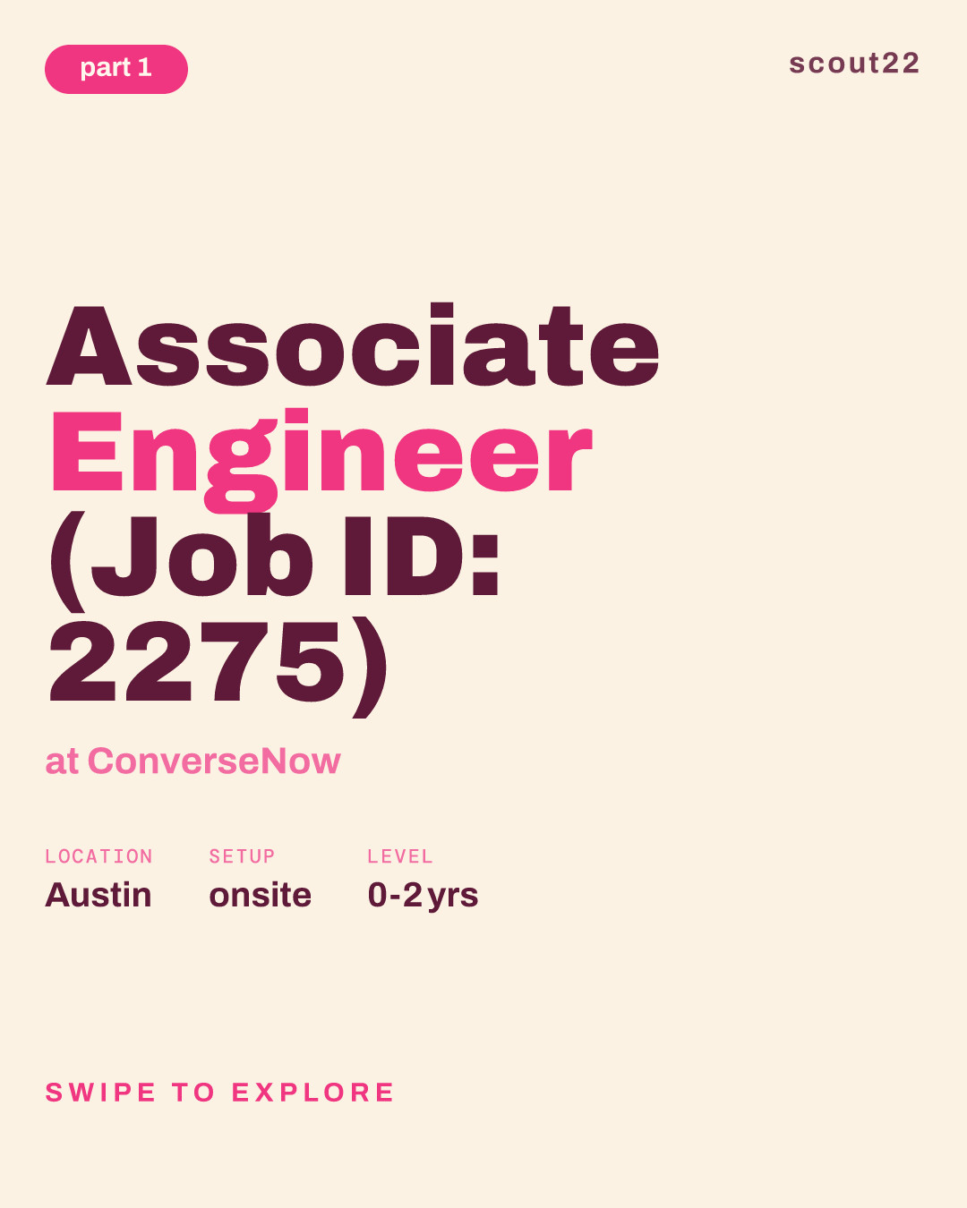Associate Engineer (Job ID: 2275) at ConverseNow