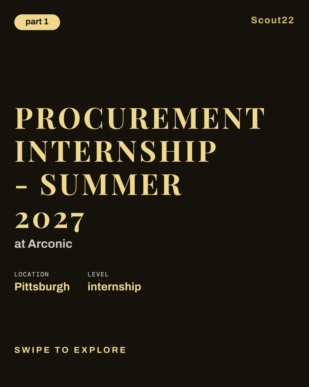 Procurement Internship - Summer 2027 at Arconic