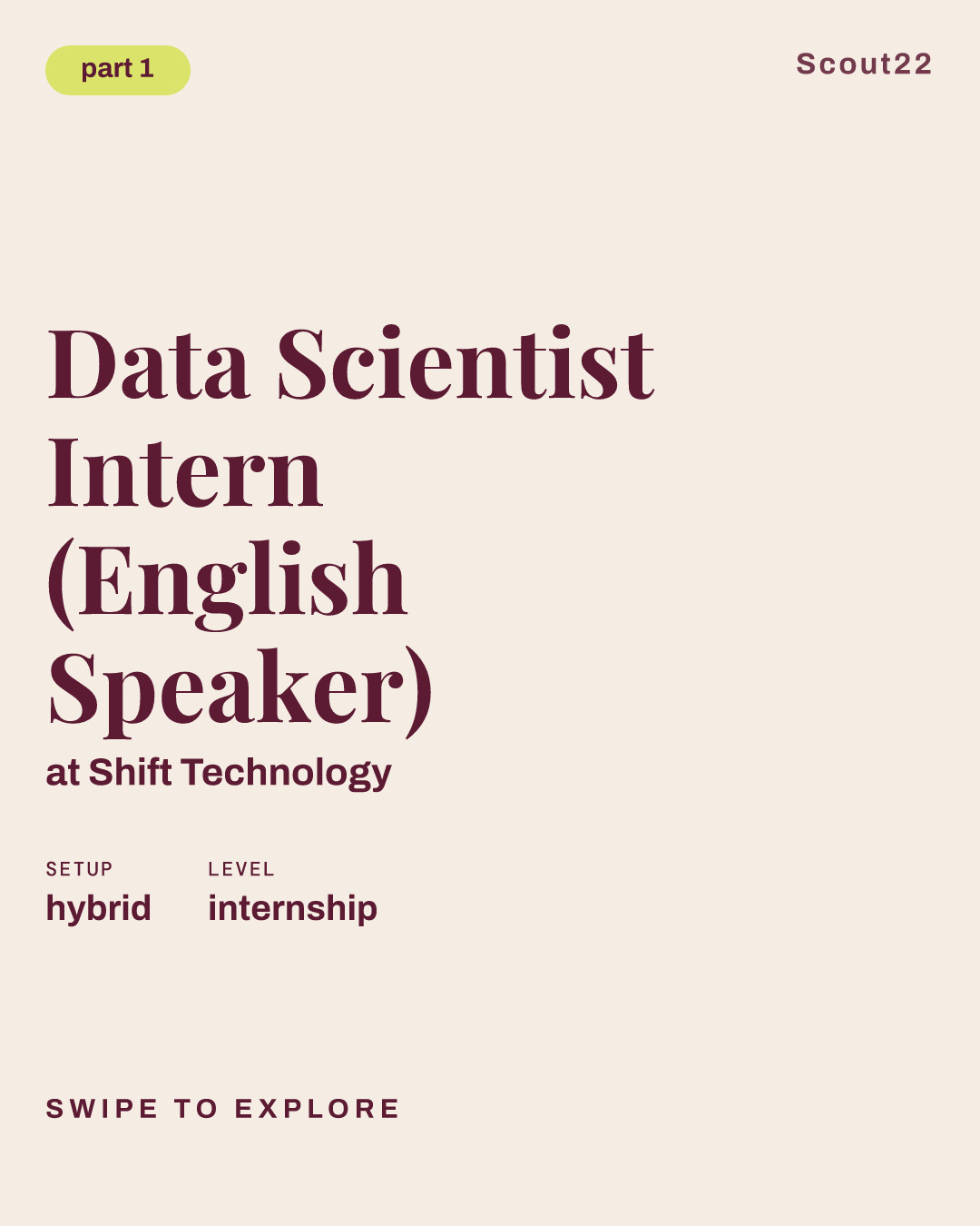 Data Scientist Intern (English Speaker) at Shift Technology