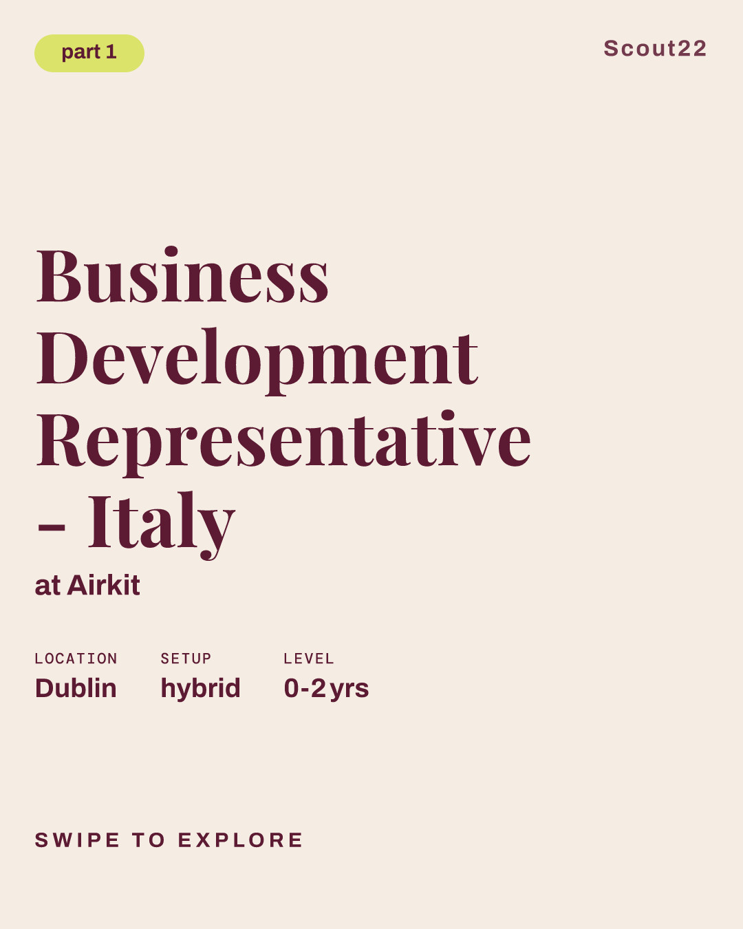 Business Development Representative - Italy at Airkit