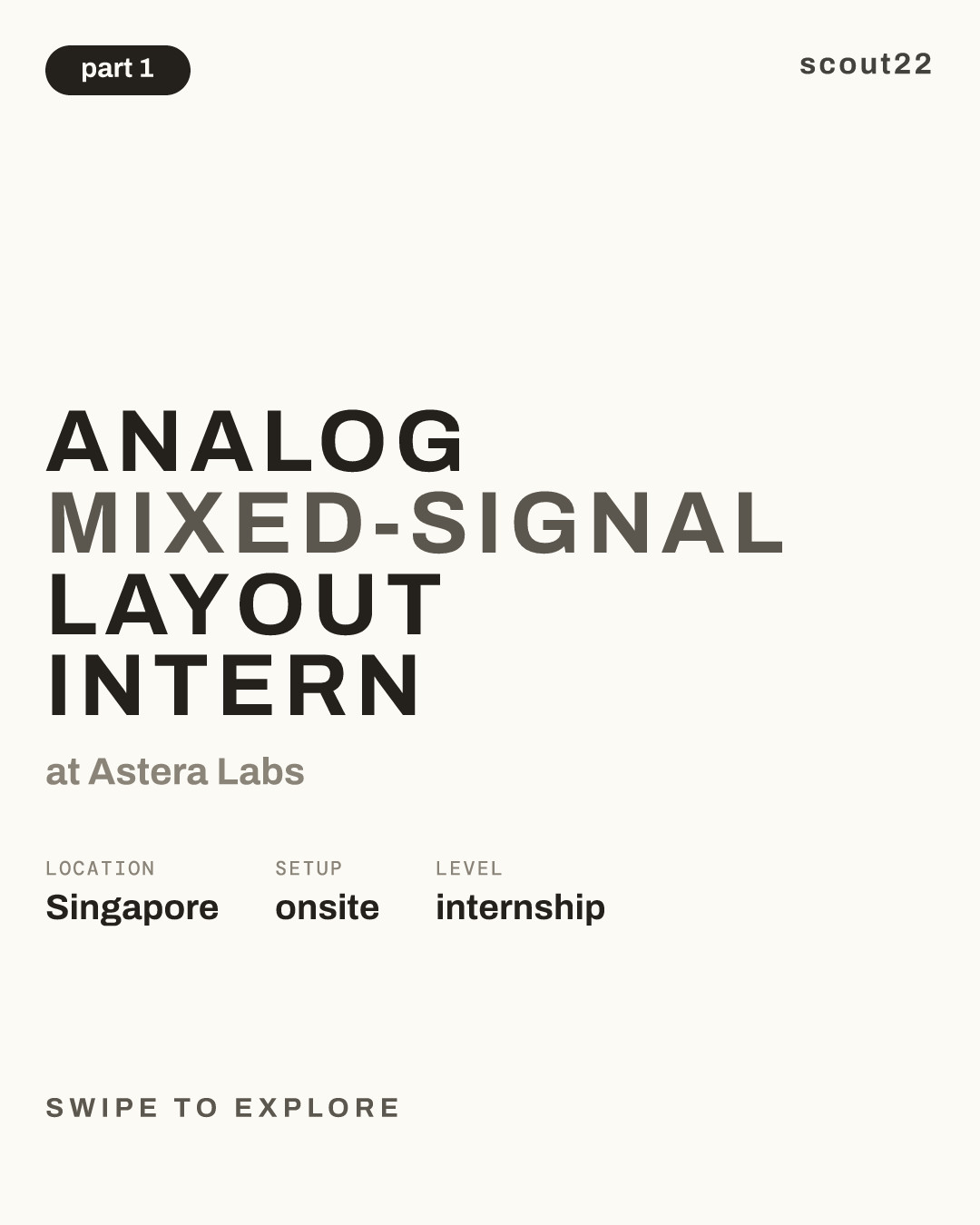 Analog Mixed-Signal Layout Intern at Astera Labs