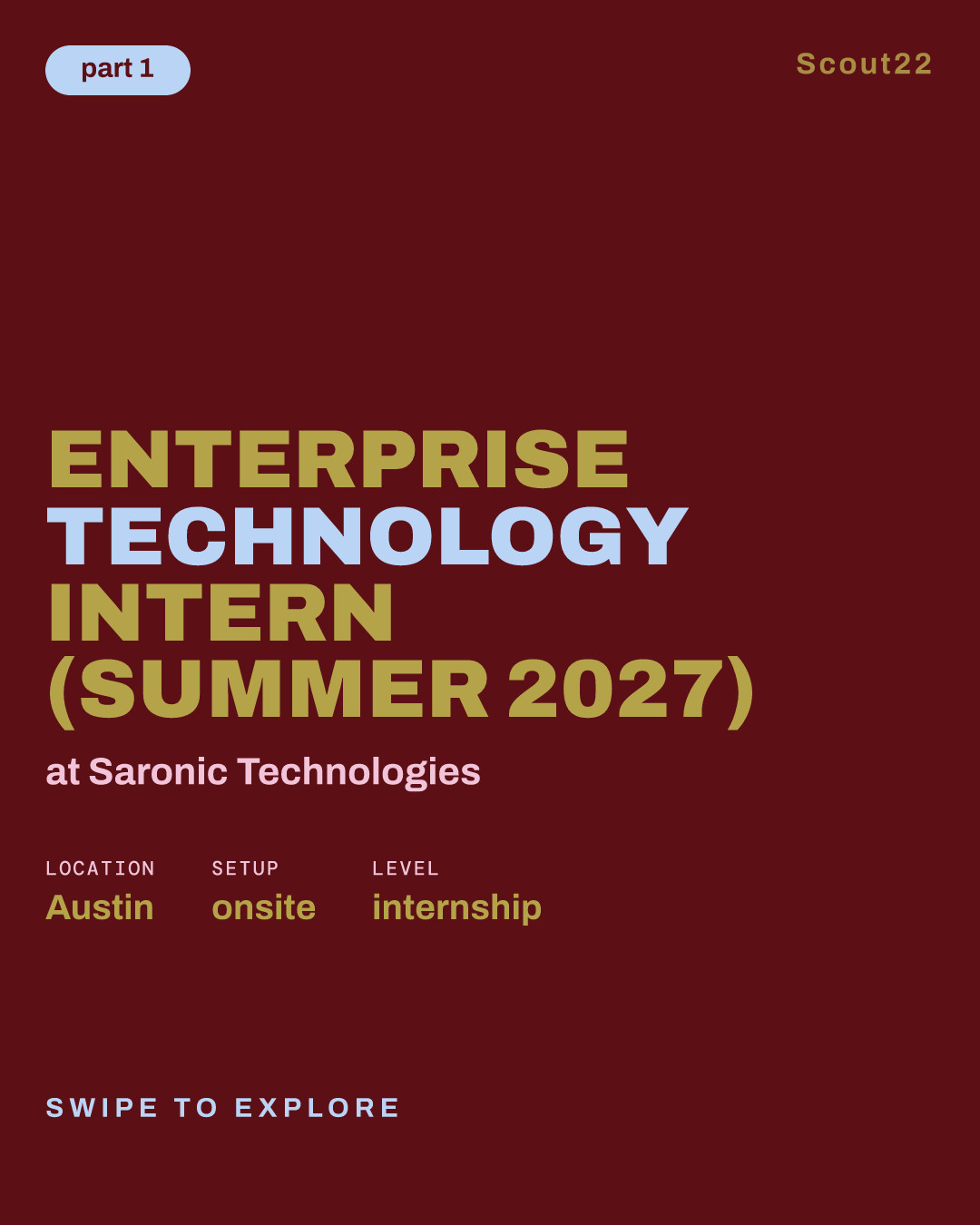 Enterprise Technology Intern (Summer 2027) at Saronic Technologies