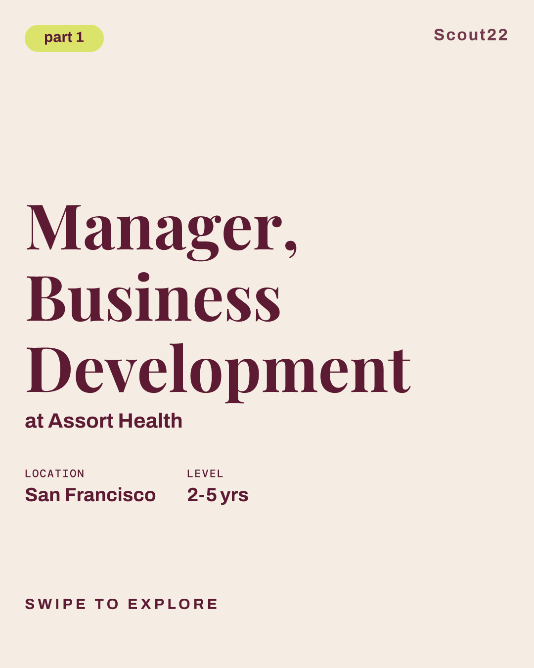 Manager, Business Development at Assort Health