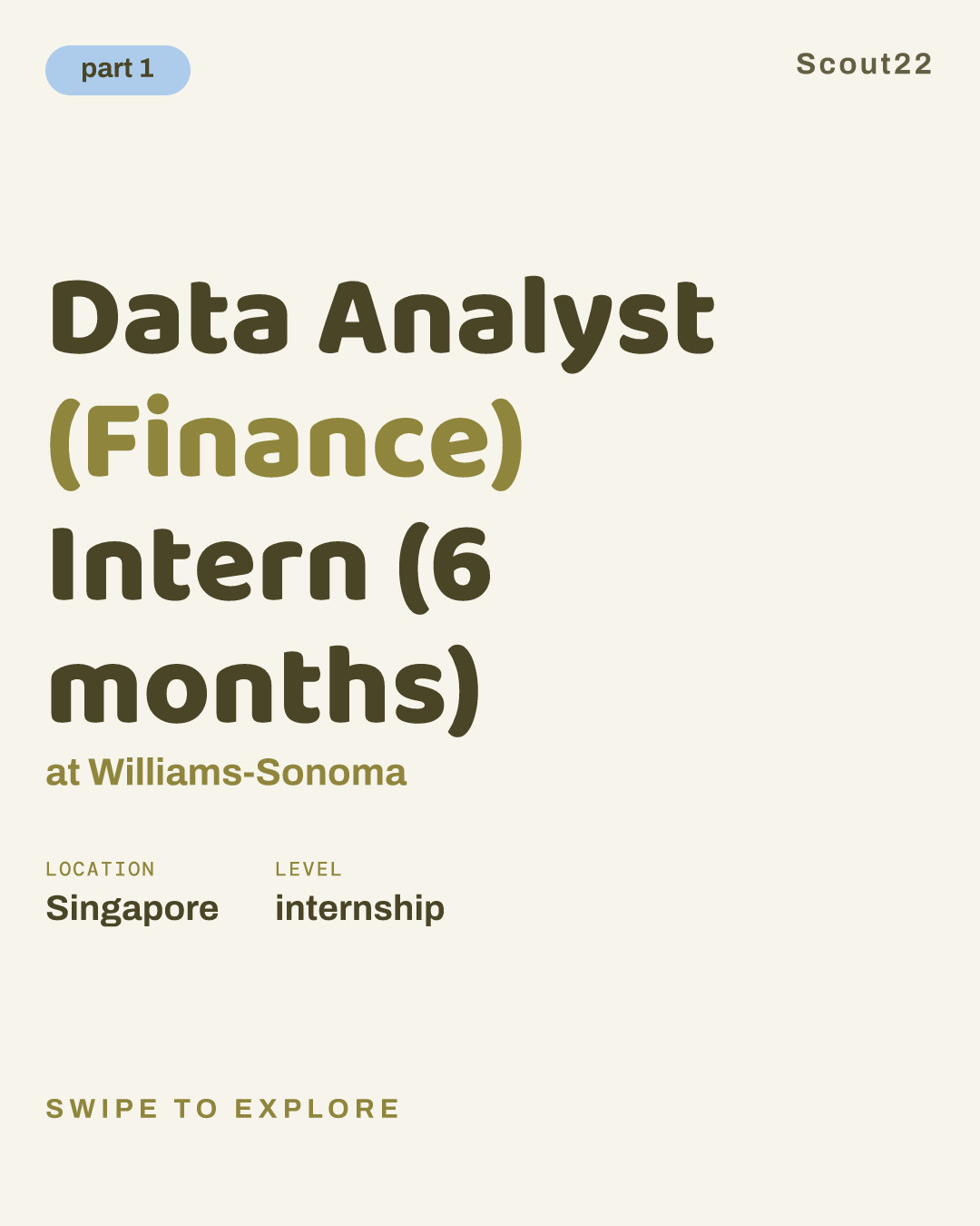 Data Analyst (Finance) Intern (6 months) at Williams-Sonoma