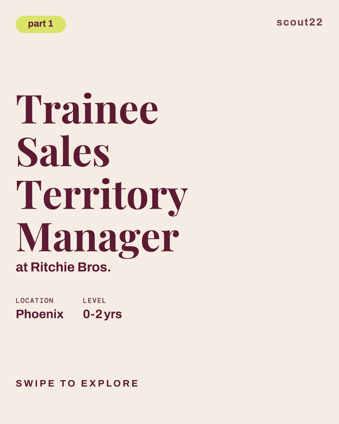 Trainee Sales Territory Manager at Ritchie Bros.