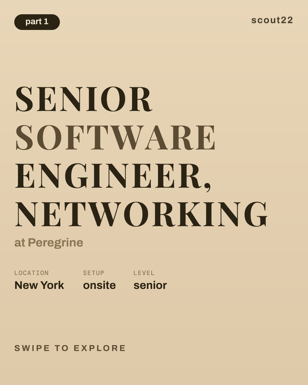 Senior Software Engineer, Networking at Peregrine