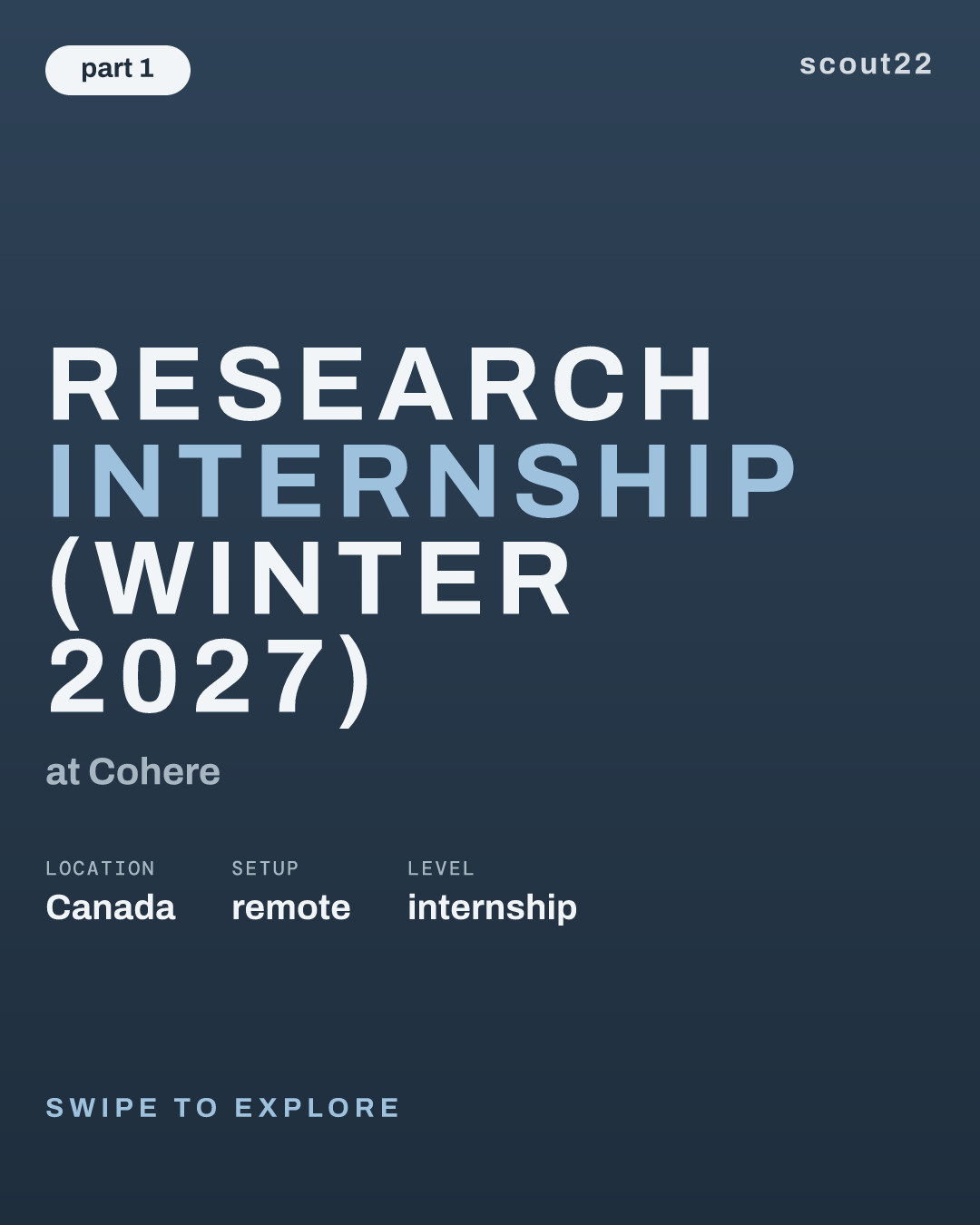 Research Internship (Winter 2027) at Cohere