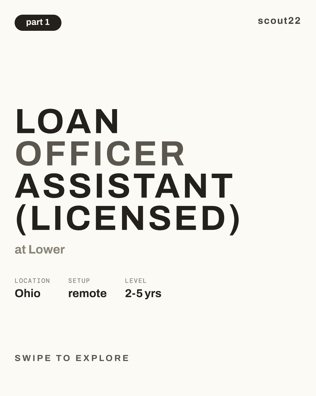 Loan Officer Assistant (Licensed) at Lower