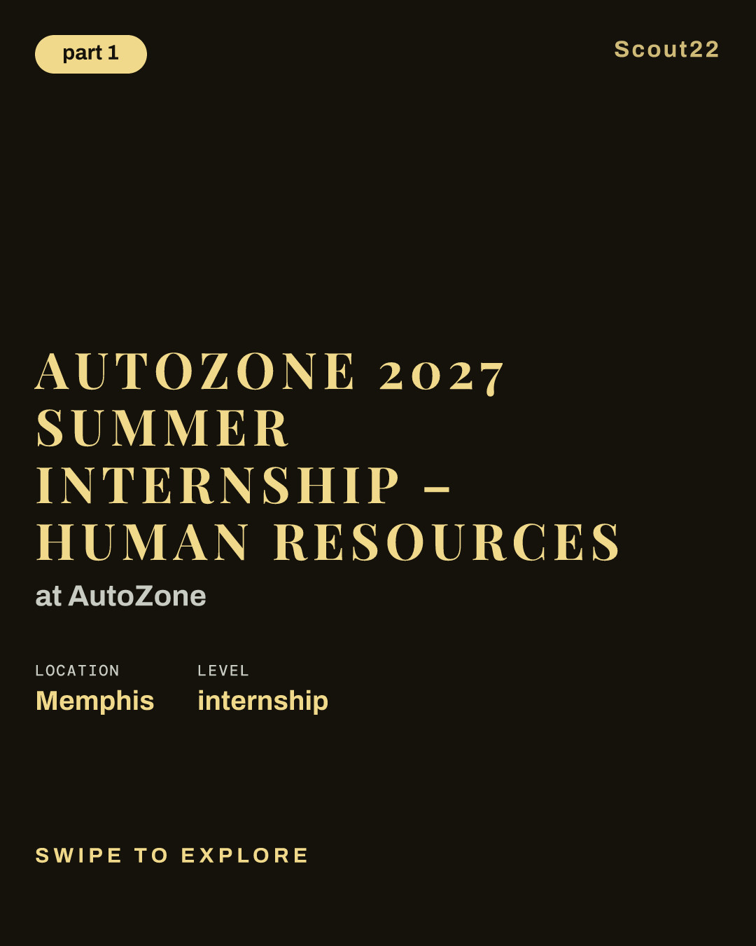 AutoZone 2027 Summer Internship – Human Resources at AutoZone