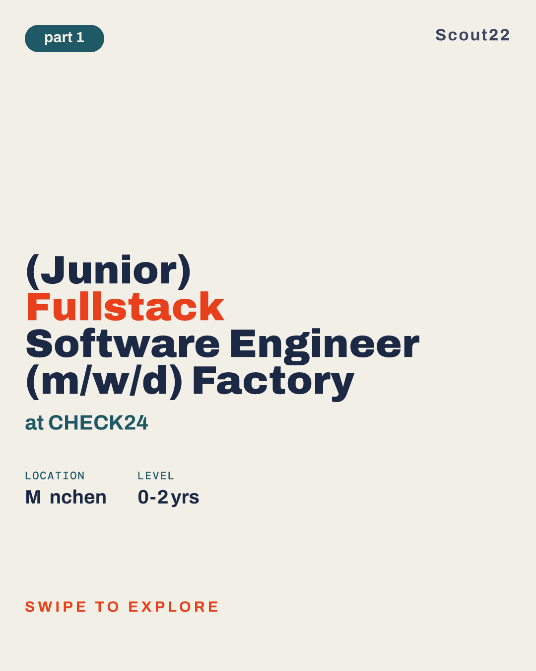 (Junior) Fullstack Software Engineer (m/w/d) Factory at CHECK24