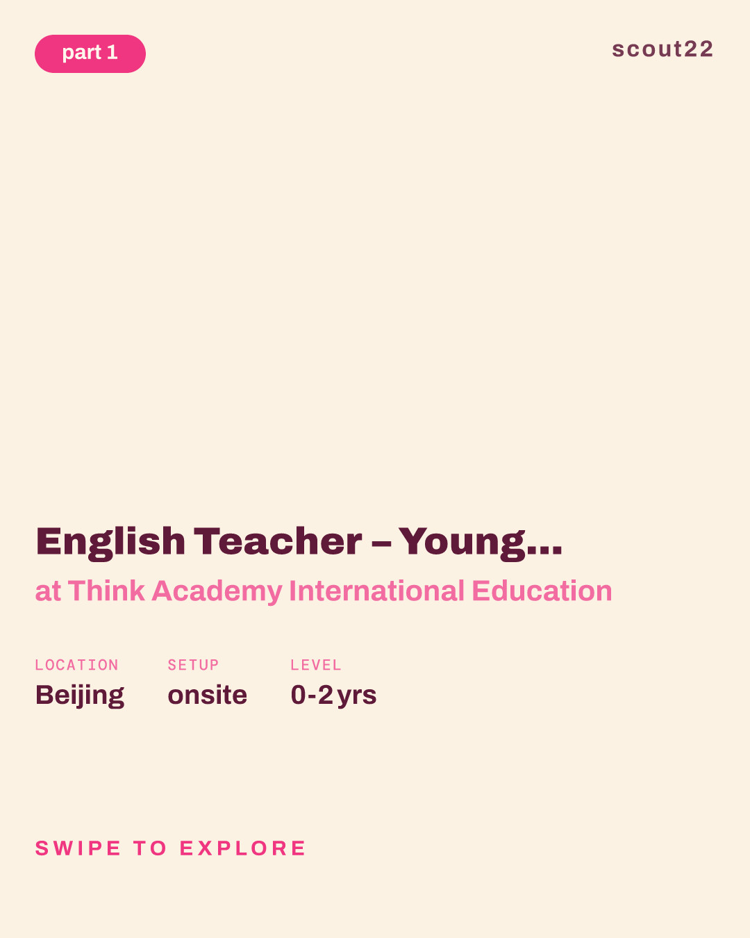 English Teacher – Young Learners (Ages 6–12) | Beijing Campus at Think Academy International Education