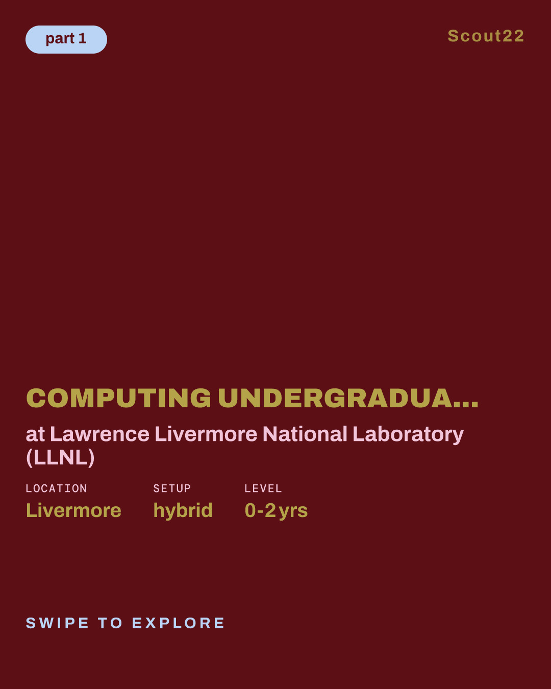 Computing Undergraduate Student Intern - Early Internship Program Summer 2027 at Lawrence Livermore National Laboratory (LLNL)