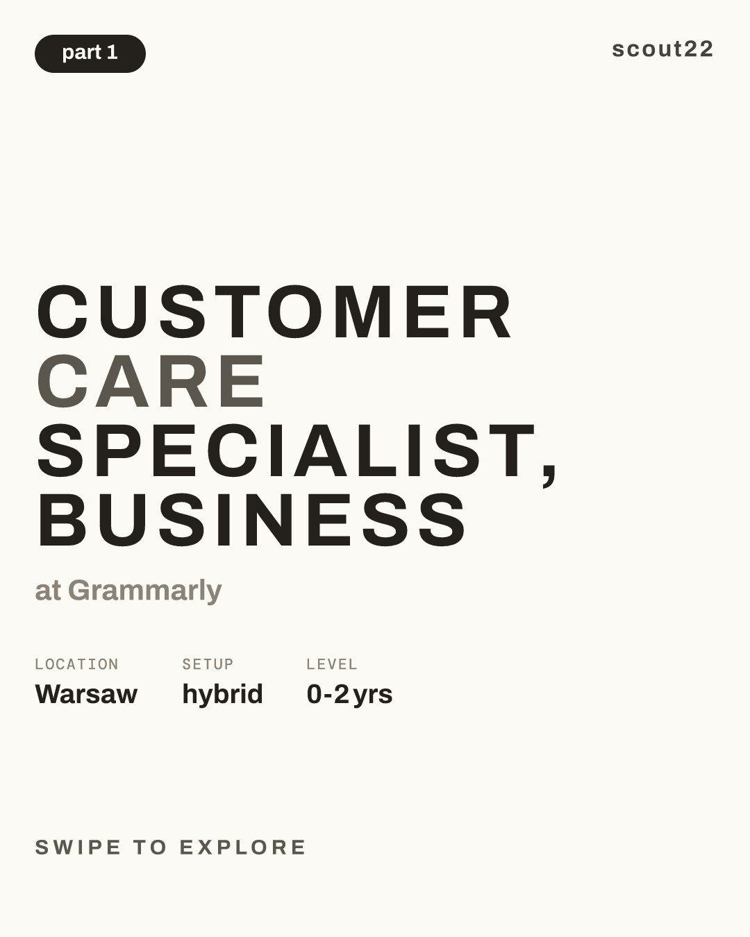 Customer Care Specialist, Business at Grammarly