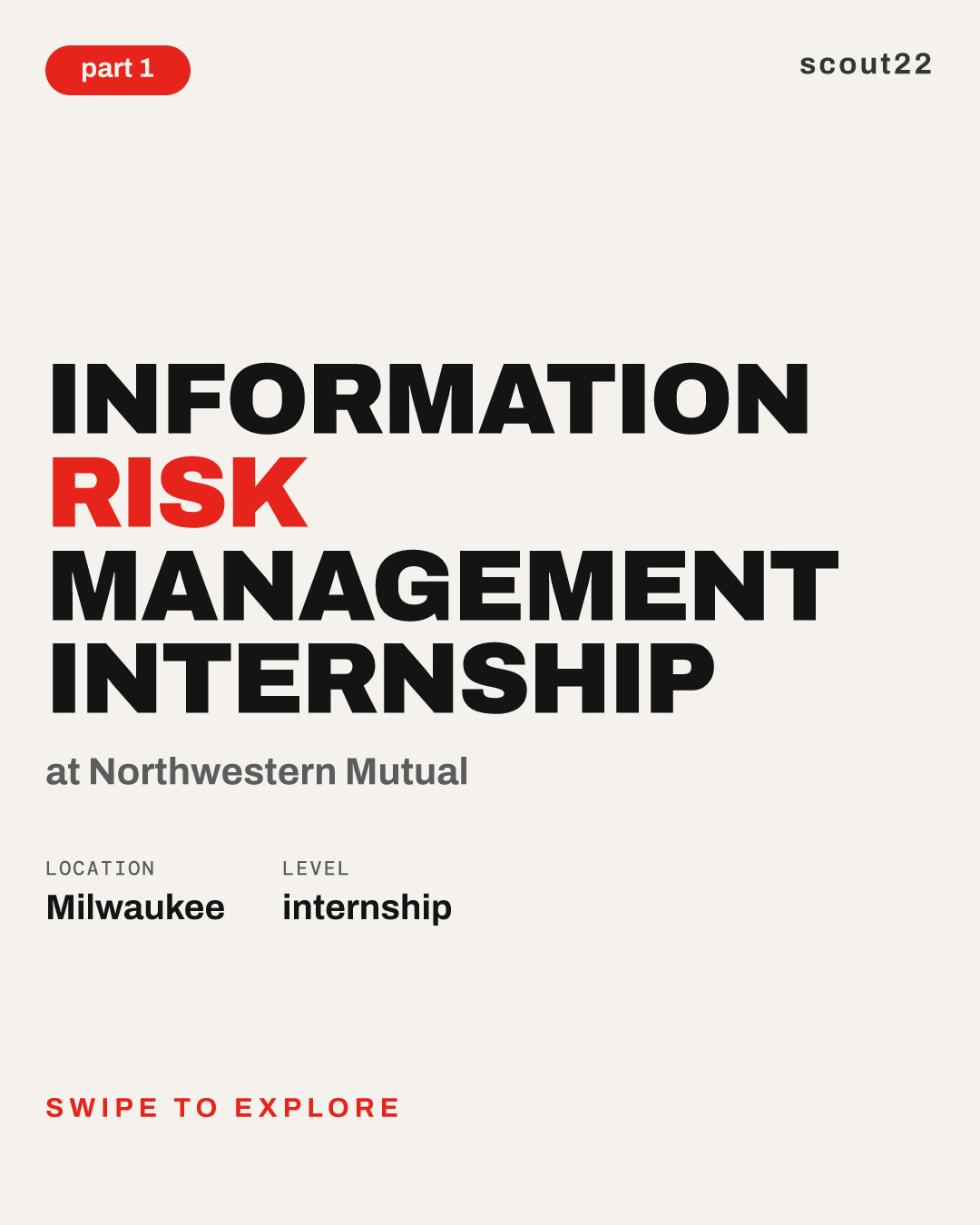 Information Risk Management Internship at Northwestern Mutual