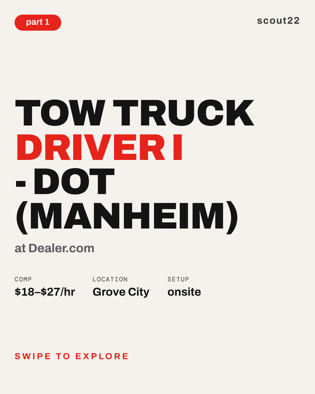 Tow Truck Driver I - DOT (Manheim) at Dealer.com