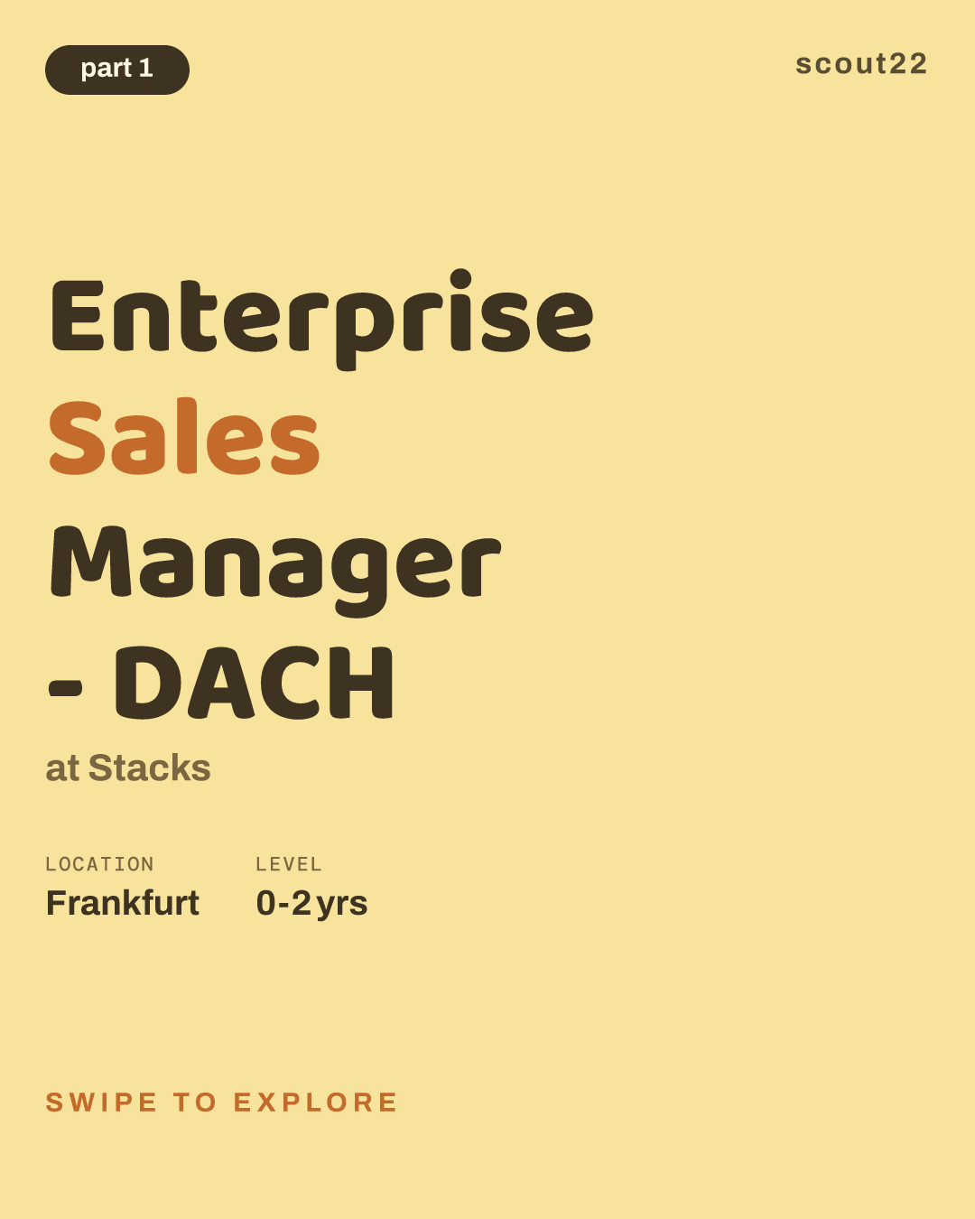 Enterprise Sales Manager - DACH at Stacks